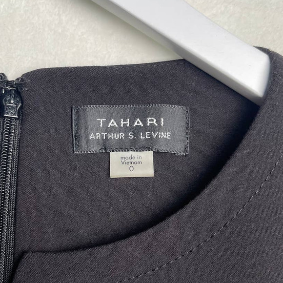 NWT Tahari Arthur Levine Black Dress‎ with Pockets , Size 0 - Picture 4 of 12